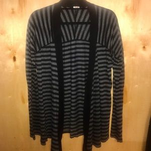 Splendid Black & Gray Long Sleeve Sweater, Sz L